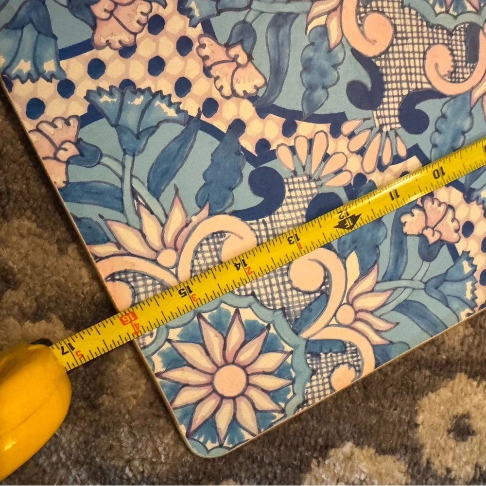 Pottery Barn Blue and Pink Floral Placemats